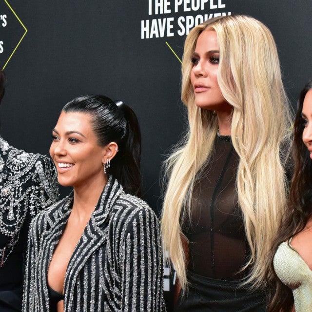 Kris Jenner, Kourtney Kardashian, Khloe Kardashian, and Kim Kardashian West at the People's Choice Awards 2019