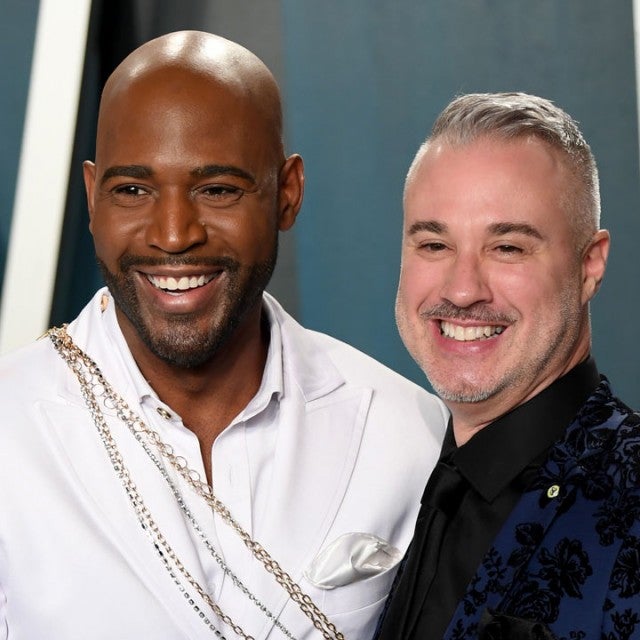 Karamo Brown and Ian Jordan at the 2020 Vanity Fair Oscar Party 