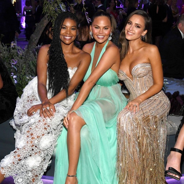 Gabrielle Union, Chrissy Teigen and Jessica Alba at 2020 VF party - inside