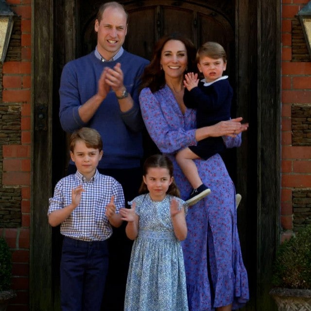 Prince William, Kate Middleton, Prince George, Princess Charlotte and Prince Louis -  big clap in uk