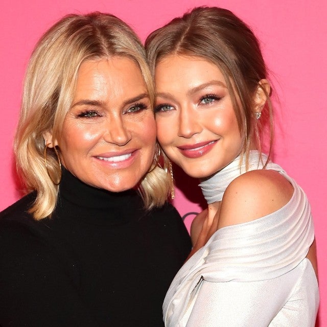 Yolanda Hadid and Gigi Hadid attend the 2018 Victoria's Secret Fashion Show After Party on November 8, 2018