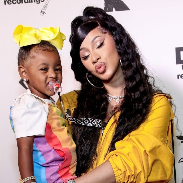 cardi b and daughter kulture at teyana taylor's album listening party