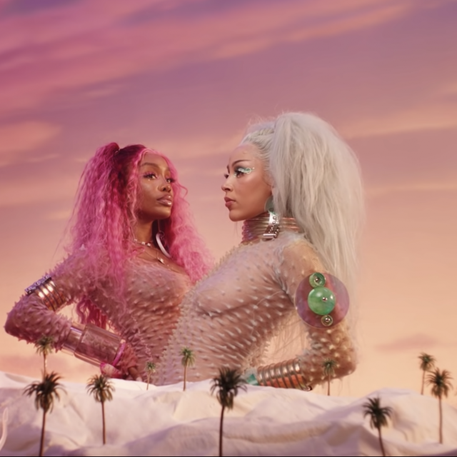 Doja Cat and SZA in their music video for "Kiss Me More"