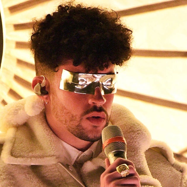  In this image released on May 23, Bad Bunny performs onstage for the 2021 Billboard Music Awards, broadcast on May 23, 2021 at Microsoft Theater in Los Angeles, California. 