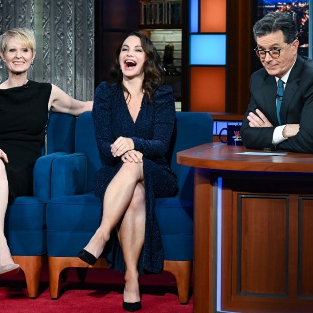 Cynthia Nixon, Kristin Davis, Stephen Colbert