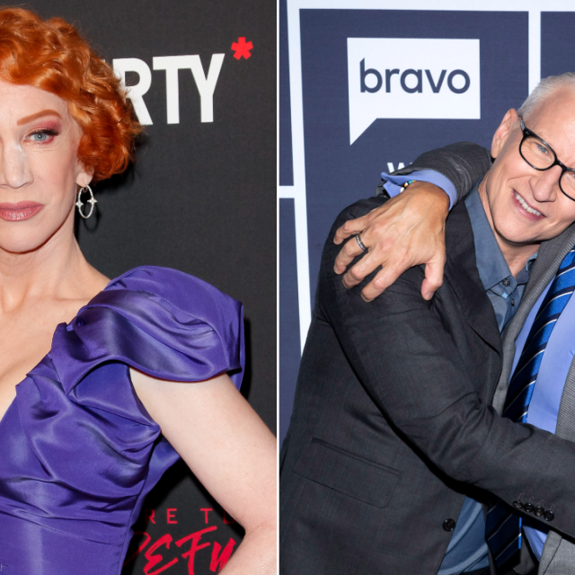 Kathy Griffin and Anderson Cooper and Andy Cohen