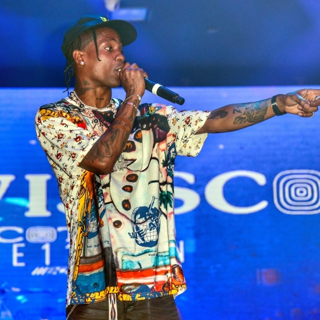 Travis Scott performing at E11EVEN Miami during F1 Race Week
