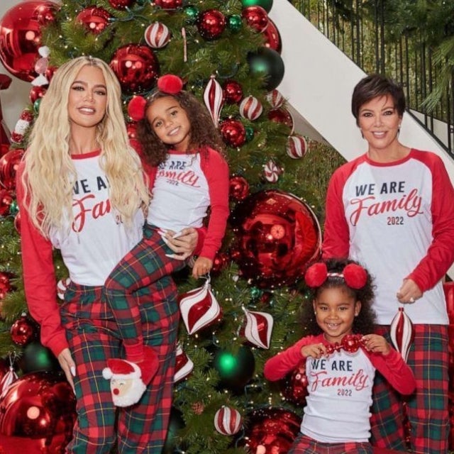 Khloé, Kris, True, and Dream Matching Family Pajamas