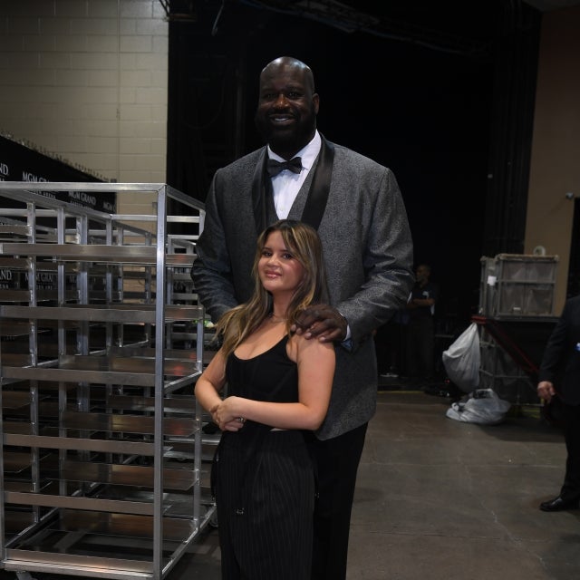 Maren Morris and Shaquille O'Neal attend The Event hosted by the Shaquille O'Neal Foundation at MGM Grand Garden Arena on October 01, 2022 in Las Vegas, Nevada. 