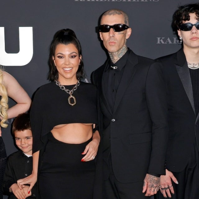 Kourtney Kardashian, Travis Barker and family