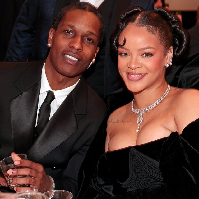 Rihanna and A$AP Rocky at the 2023 Golden Globes