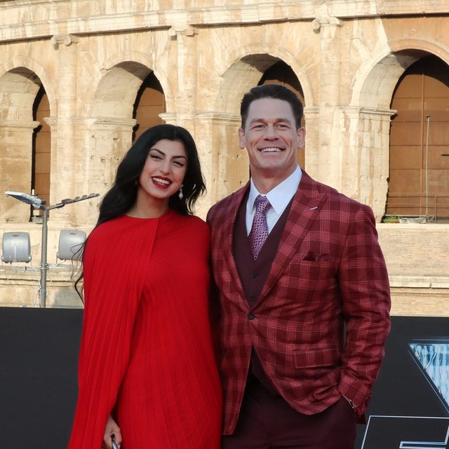John Cena and Shay Shariatzadeh attend the "Fast X" Premiere at Colosseo on May 12, 2023 in Rome, Italy.