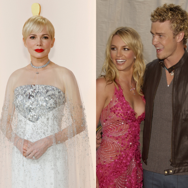 Michelle Williams alongside Britney Spears and Justin Timberlake 