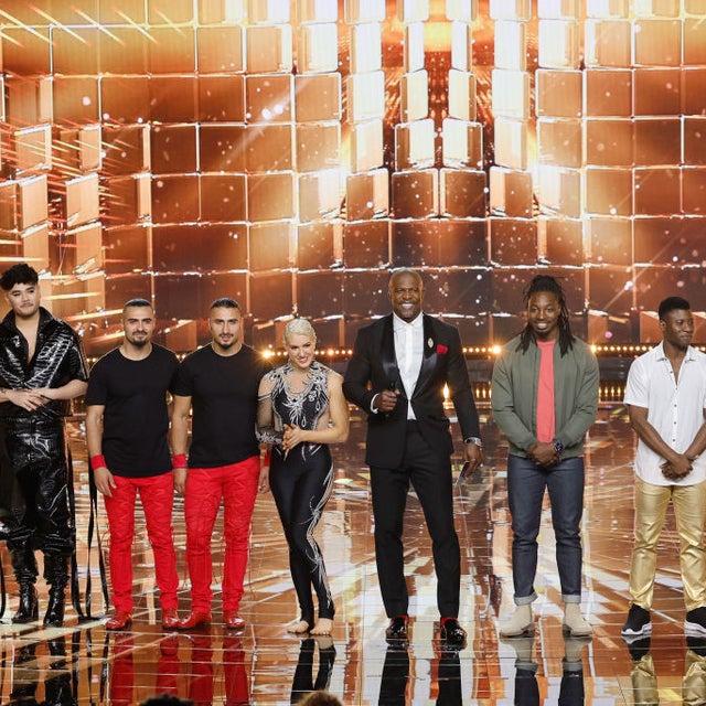 AMERICA'S GOT TALENT: FANTASY LEAGUE -- Episode 102 -- Pictured: (l-r) Adrian Stoica & Hurricane, Sheldon Riley, Vardanyan Brothers, Grace Good, Terry Crews, Preacher Lawson, Ramadhani Brothers