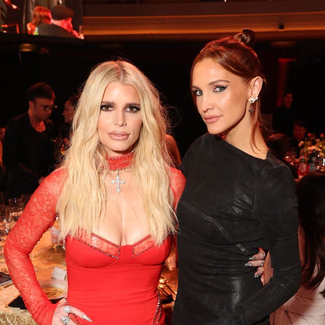 Jessica Simpson and Ashlee Simpson attend the Jam for Janie GRAMMY Awards Viewing Party presented by Live Nation at Hollywood Palladium on February 04, 2024 in Los Angeles, California.