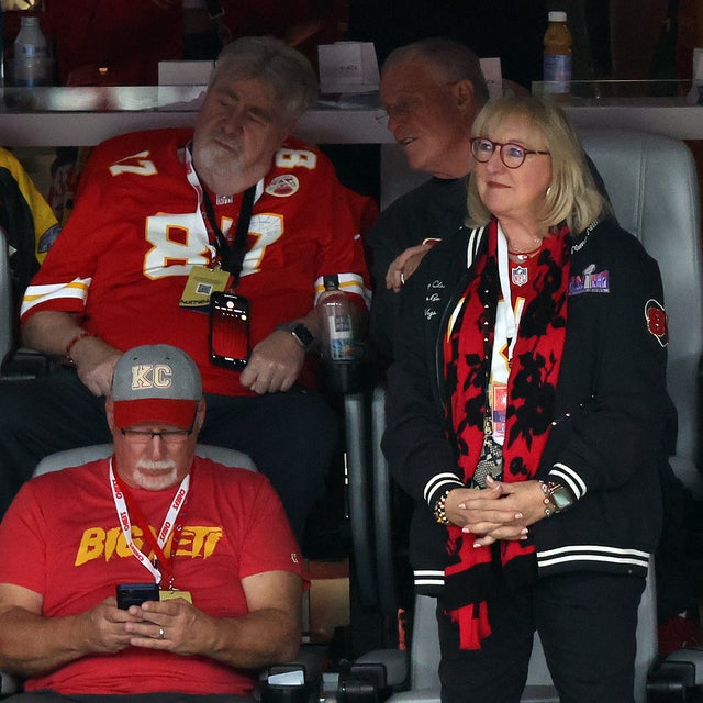 Scott Swift With Ed and Donna Kelce at Super Bowl LVIII