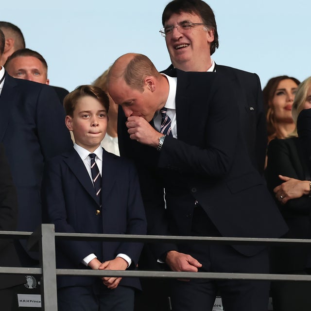Prince George and Prince William attend the Euro Final in Germany on July 14
