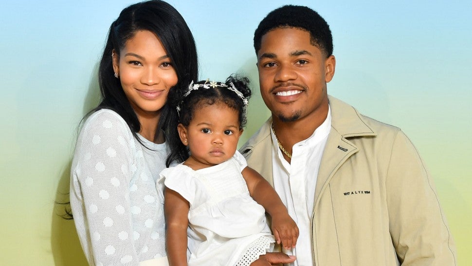 Chanel Iman and Husband Sterling Shepard with daughter Cali